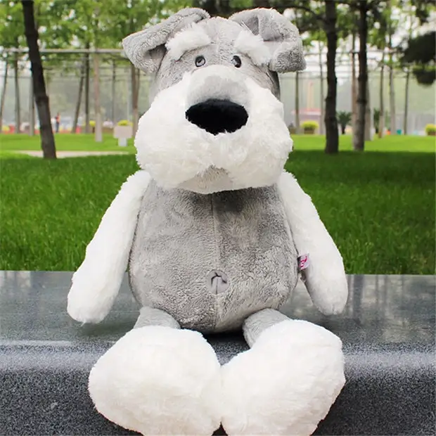 Schnauzer dog doll plush toy