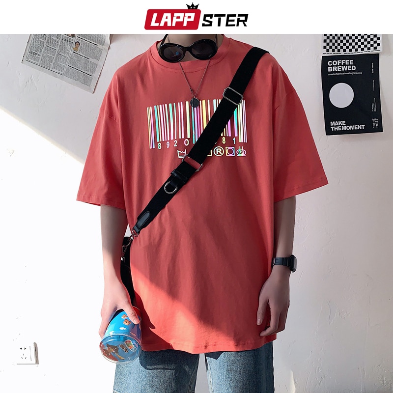 Barcode reflective short sleeve t-shirt