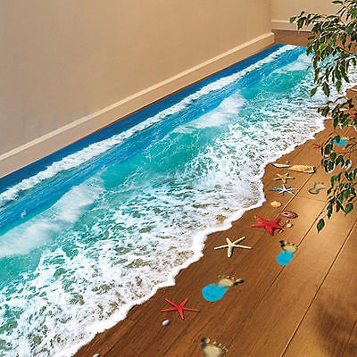 Ocean wave beach stickers