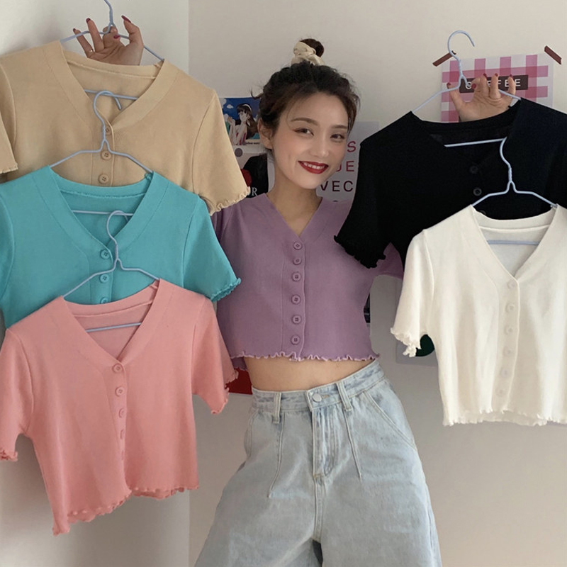 V-neck sweater purple