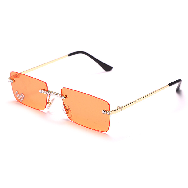 Title 2, Fashion Trendy Frameless Trimmed Sunglasses