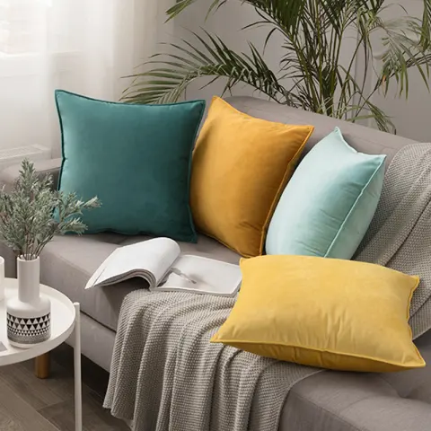 Covered Velvet Waist Pillow Cushion Cover