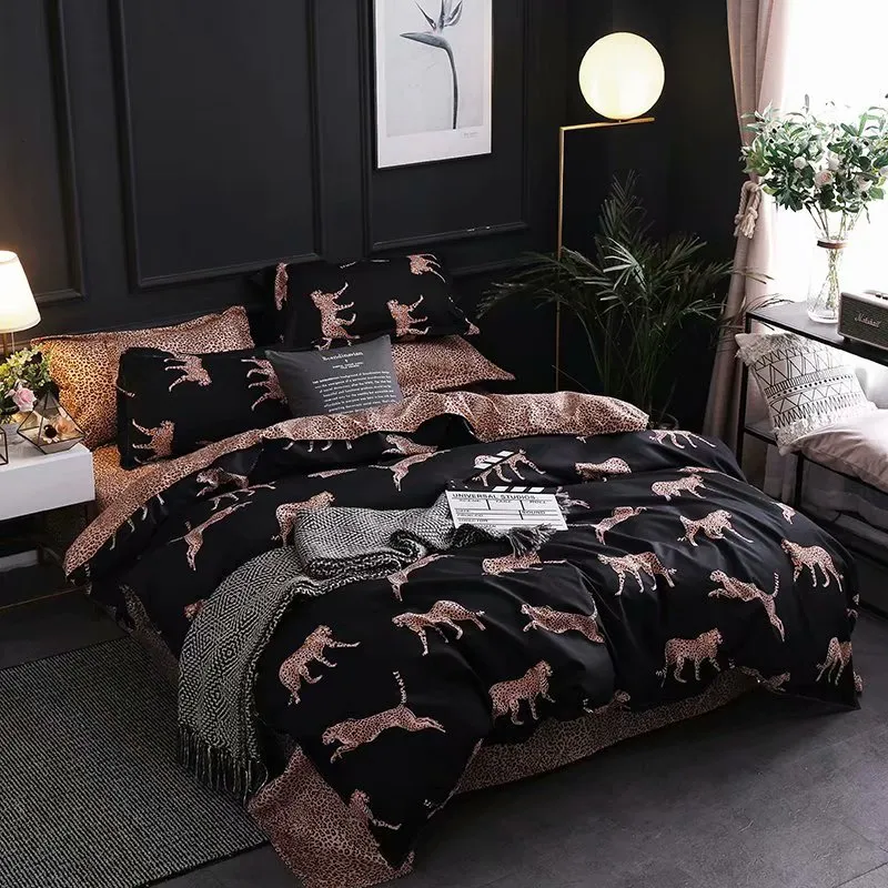 Reactive printing bedding set - Leopard