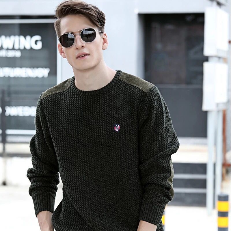 Title 1, Thick sweater mens round neck Pullover casual ...