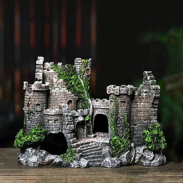 Fish tank resin castle decoration Castle - Shop at LoveMi