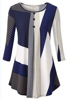Women's printed 3 / 4 Sleeve Top