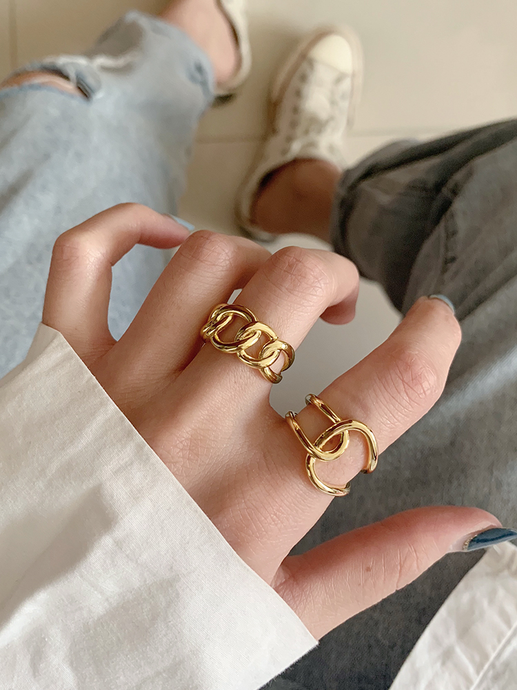 Golden adjustable joint ring