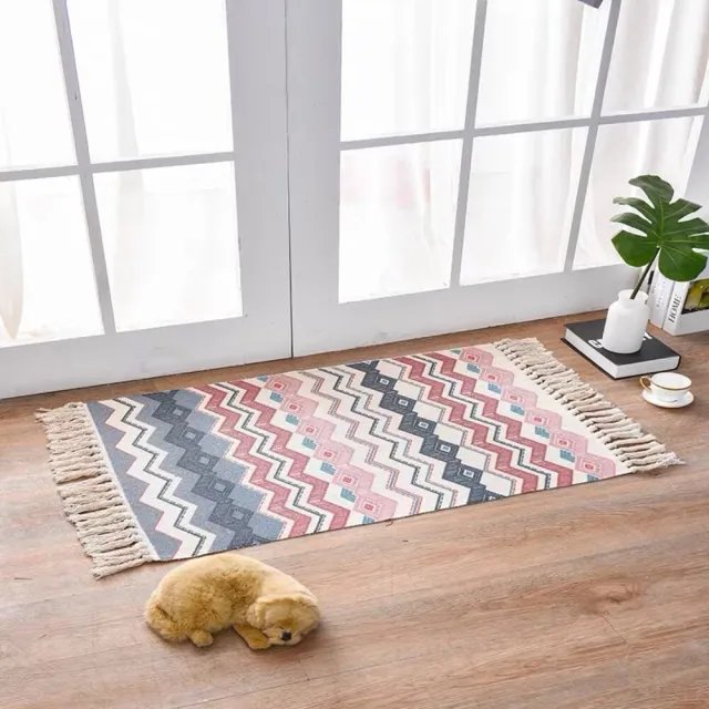 Scandinavian Style Linen Cotton Rug Wave - Shop at LoveMi