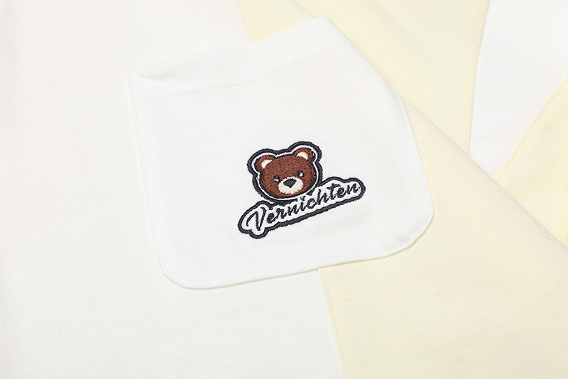 Title 4, Camiseta japonesa retrô com bordado de urso em ...