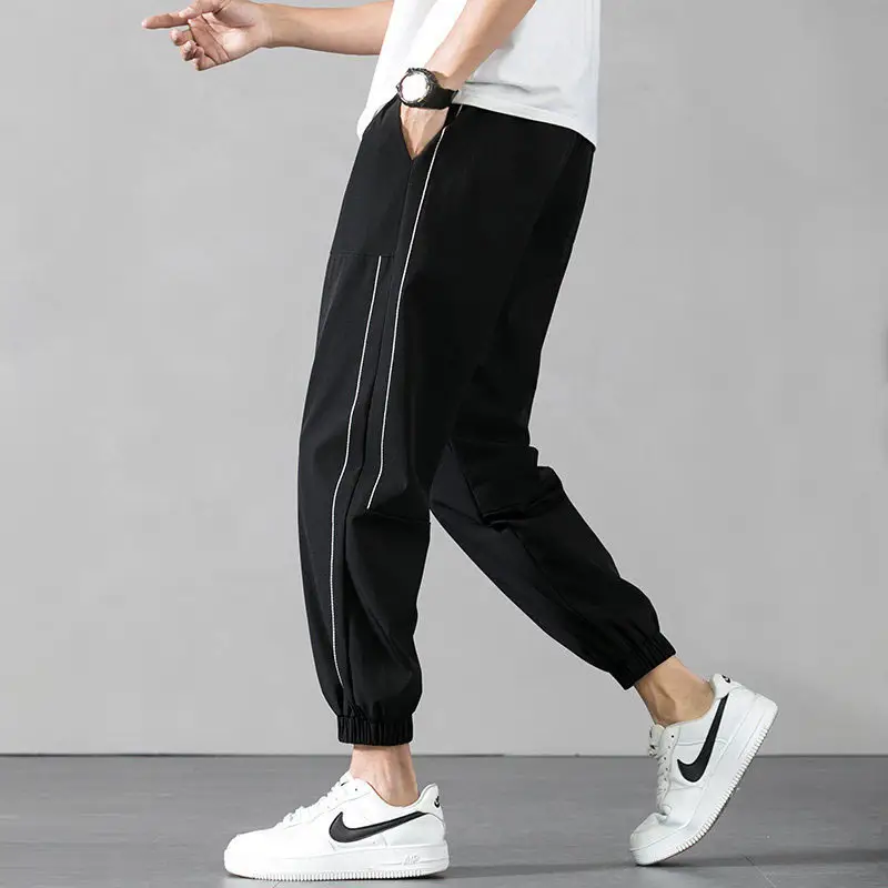 New ice silk thin sports pants nine-point trousers