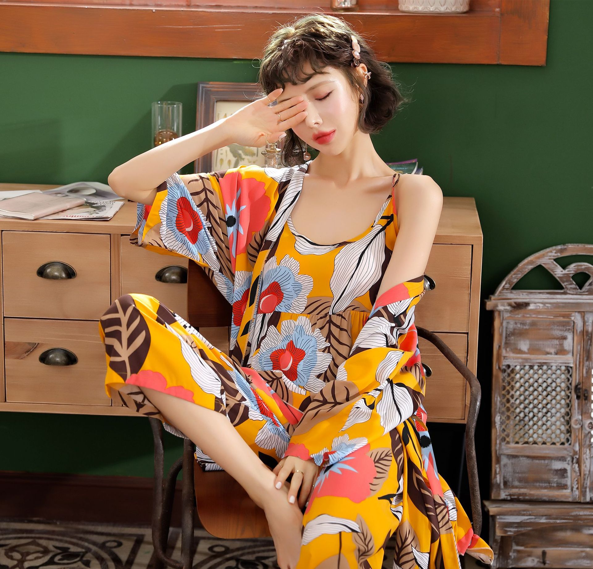 Sweet loose long sleeve home wear