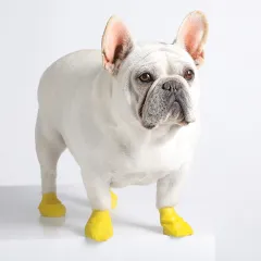 Fadou small dog anti dirty rain shoes - Yellow - View 1