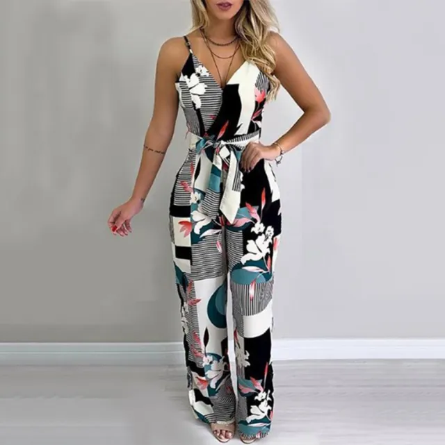 Sling temperament wide leg jumpsuit Photo Color M - Shop at LoveMi
