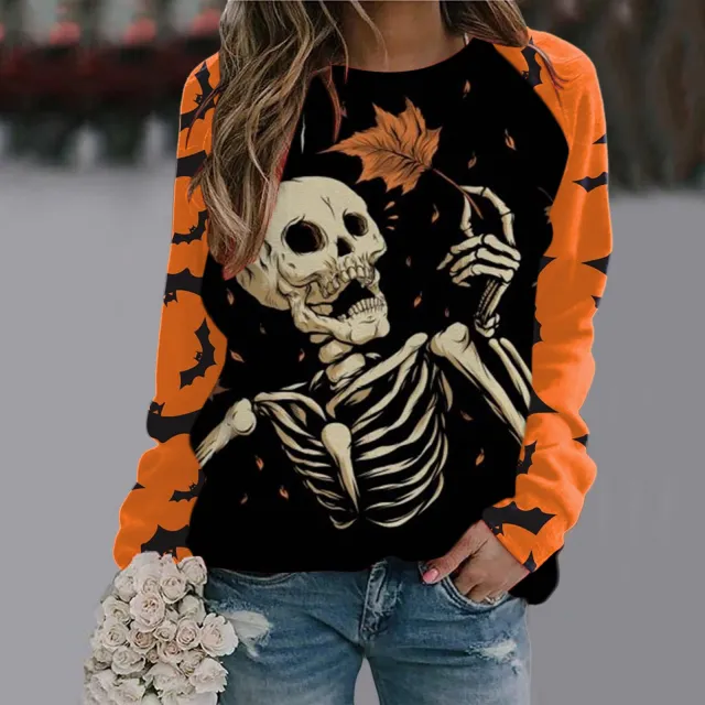 Women's Printed Long Sleeve T shirt Wxy271425 3Xl - Shop at LoveMi
