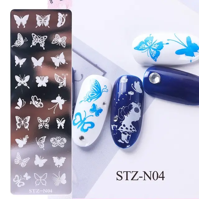 Nail Print Small Long Steel Plate