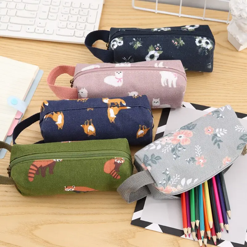 Canvas Portable Pencil Case
