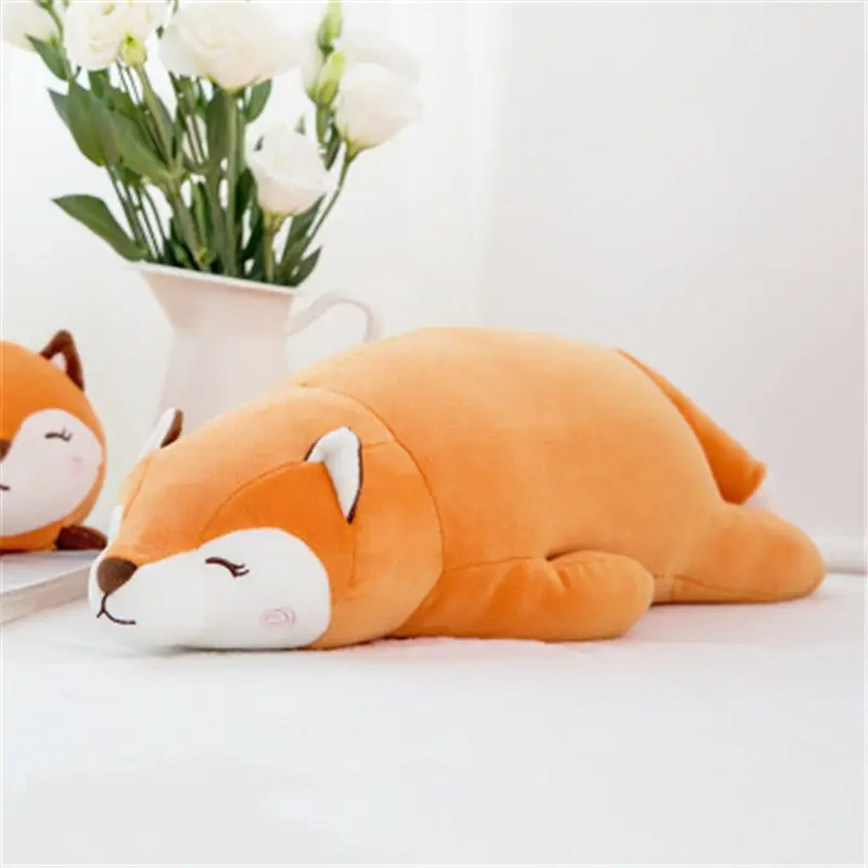 Cute Fluffy Fat Fox Plush Toy Stuffed Soft Animal