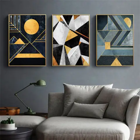 Nordic Abstract Geometric Decorative Painting