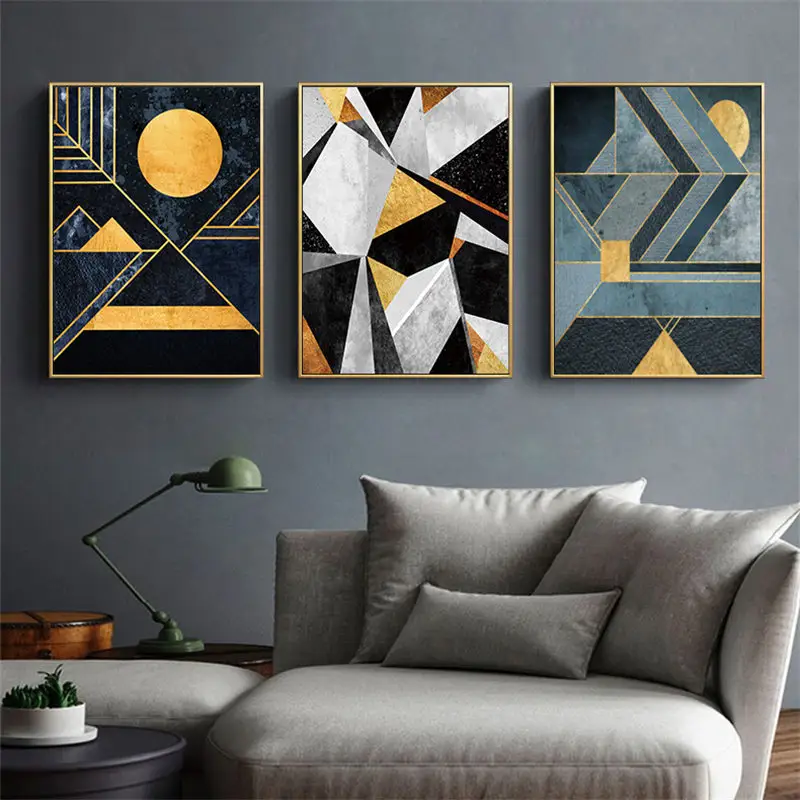Nordic Abstract Geometric Decorative Painting