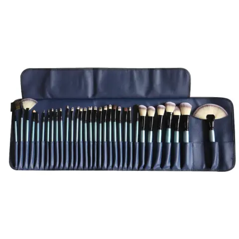 32 Blue Makeup Brushes