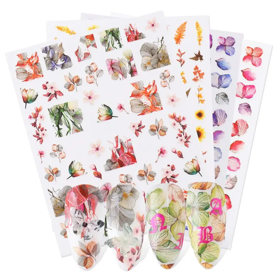 Japanese Watercolor 3D Nail Stickers