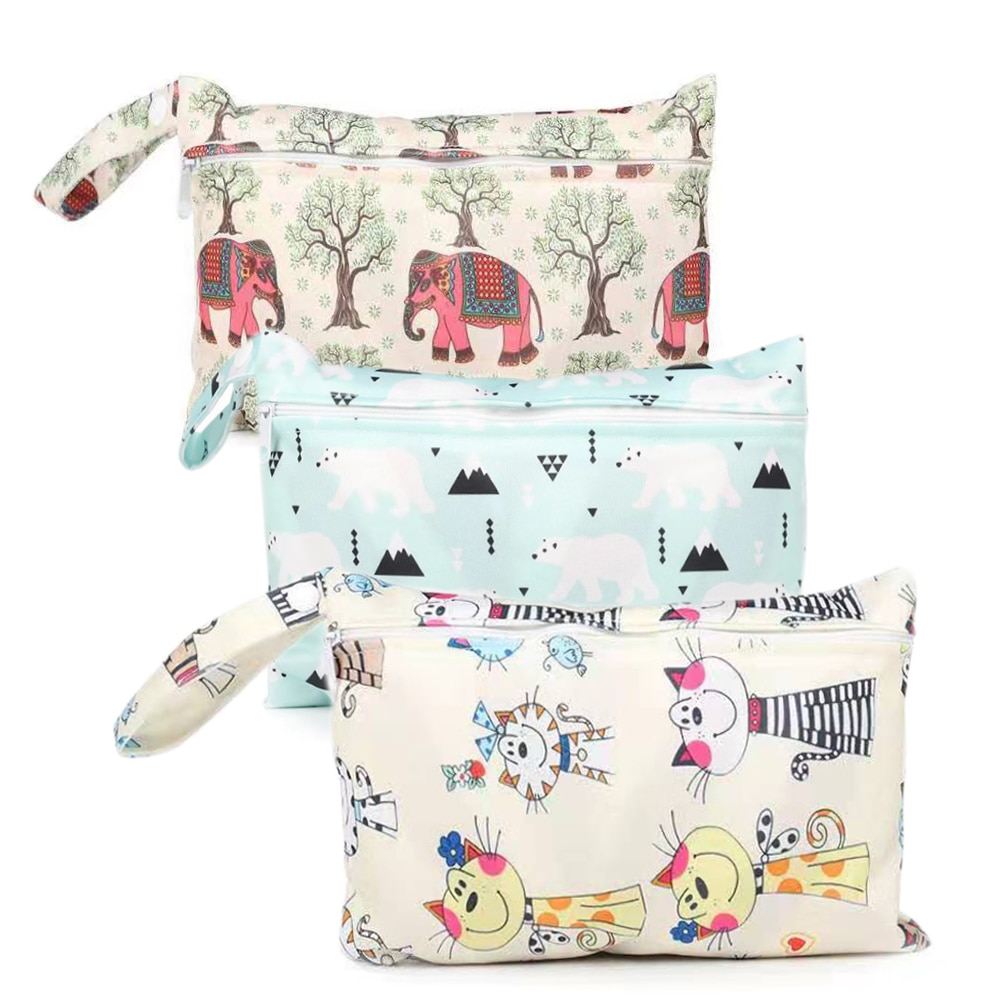 Cartoon single zipper storage bag