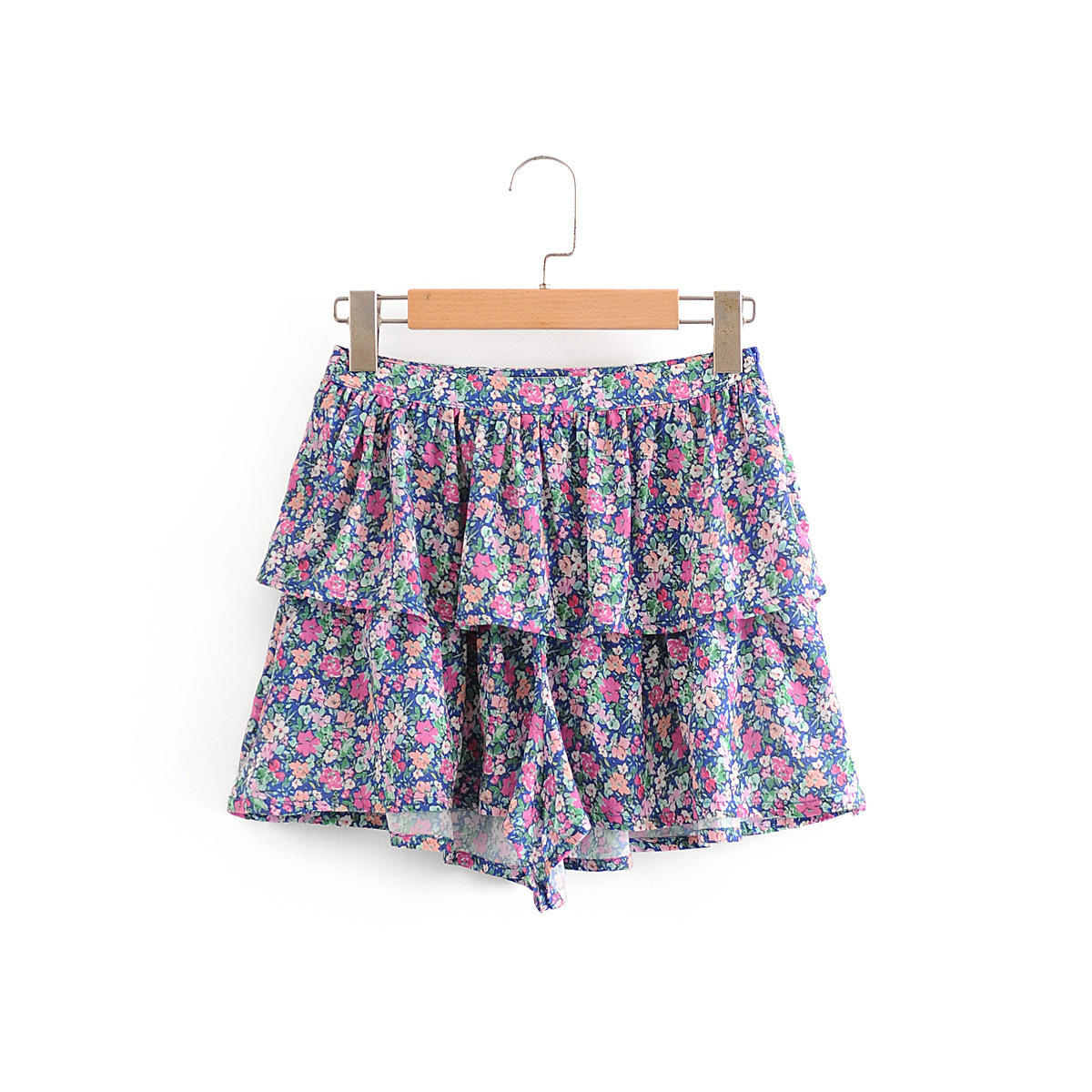 Printed layered skirt