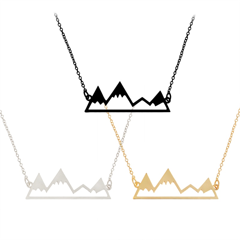 Creative mountain peak hollow necklace