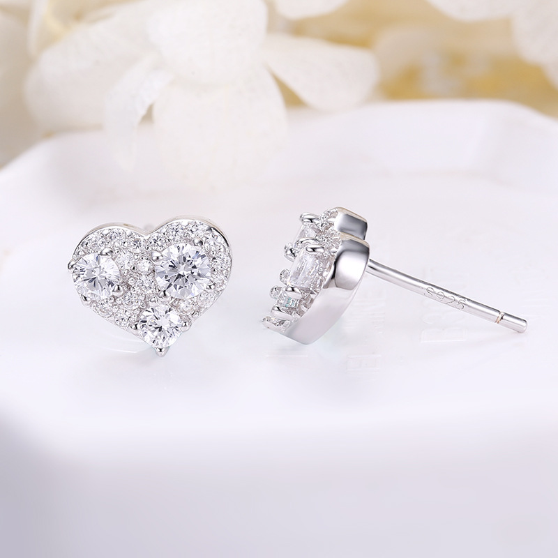AAA Zircon 925 Sterling Silver Stud Earrings