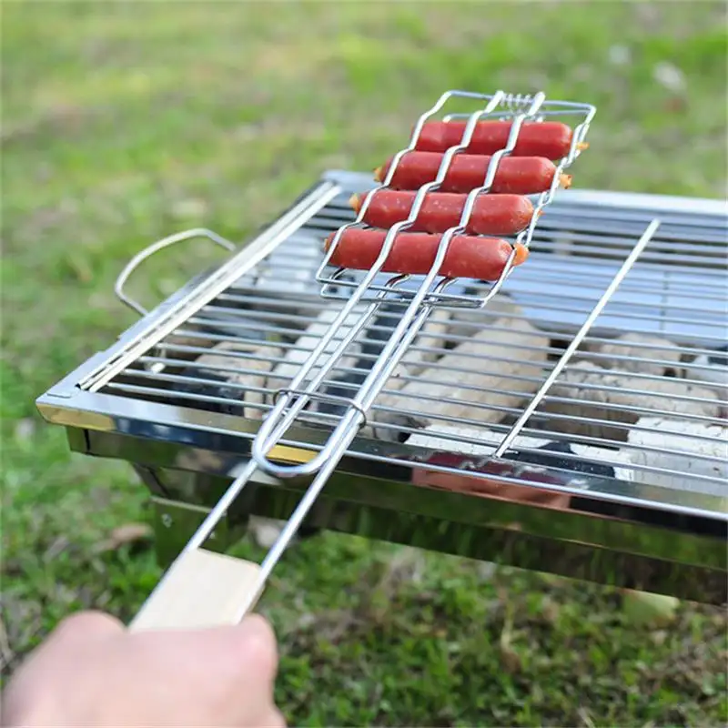 Outdoor Grilling Accessories Barbecue Tools Wooden Handle