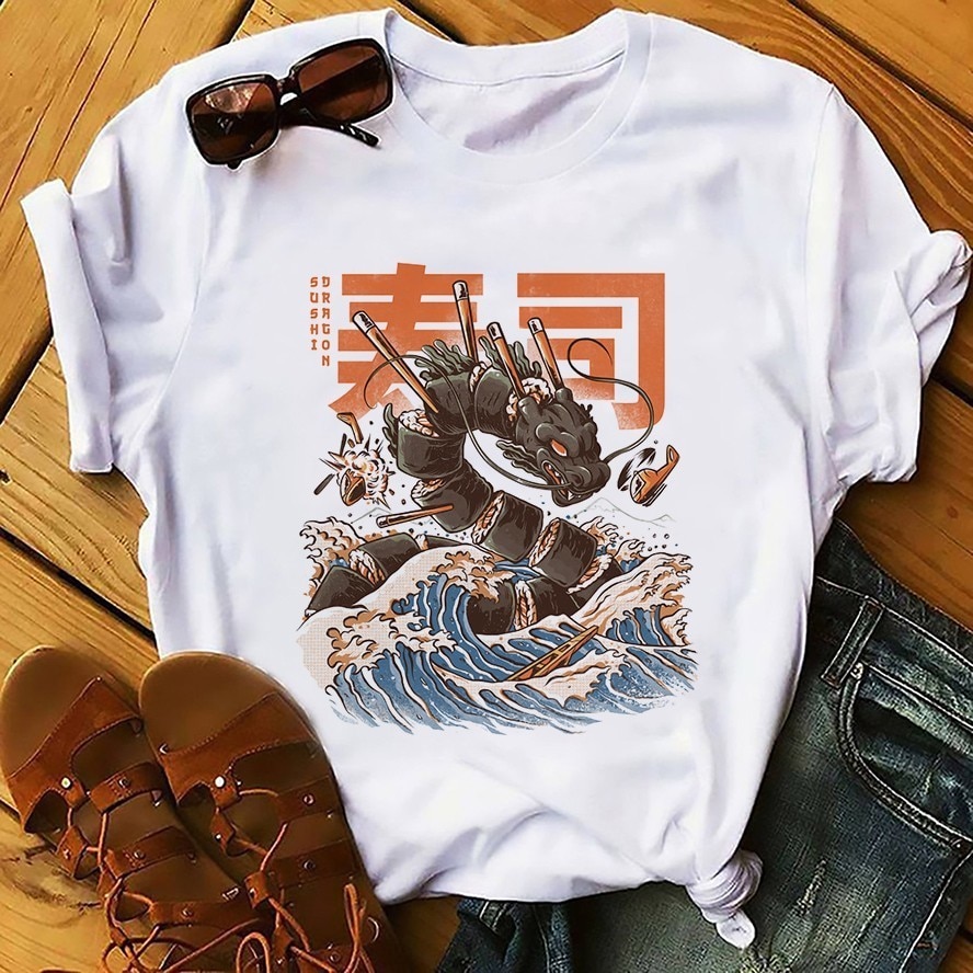 Japanese Harajuku food war short sleeve