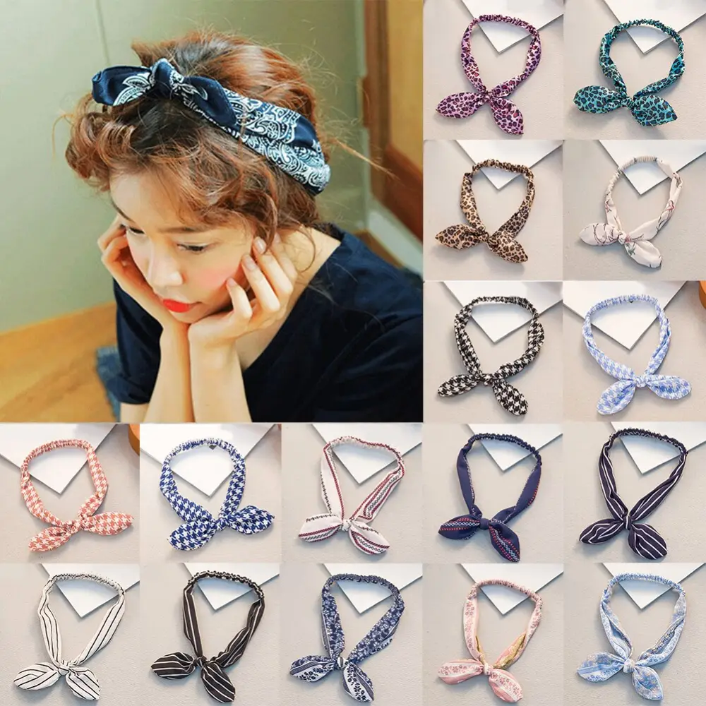 Big Bow Tie Bunny Ears Headband