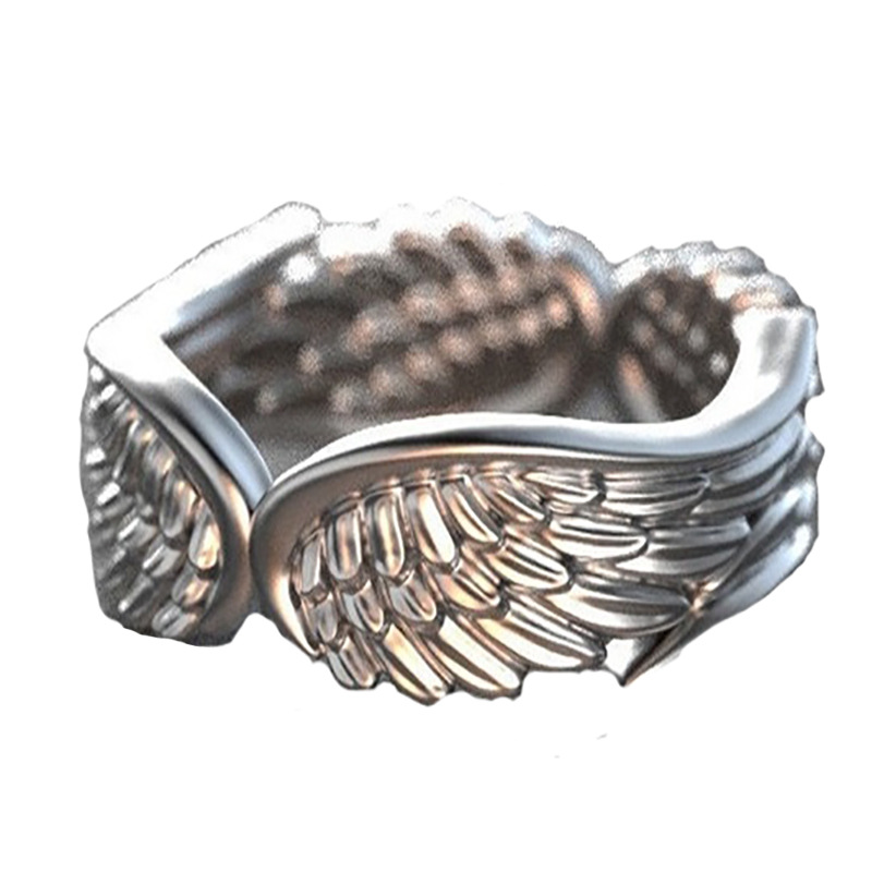 Angel wings feather wings ring