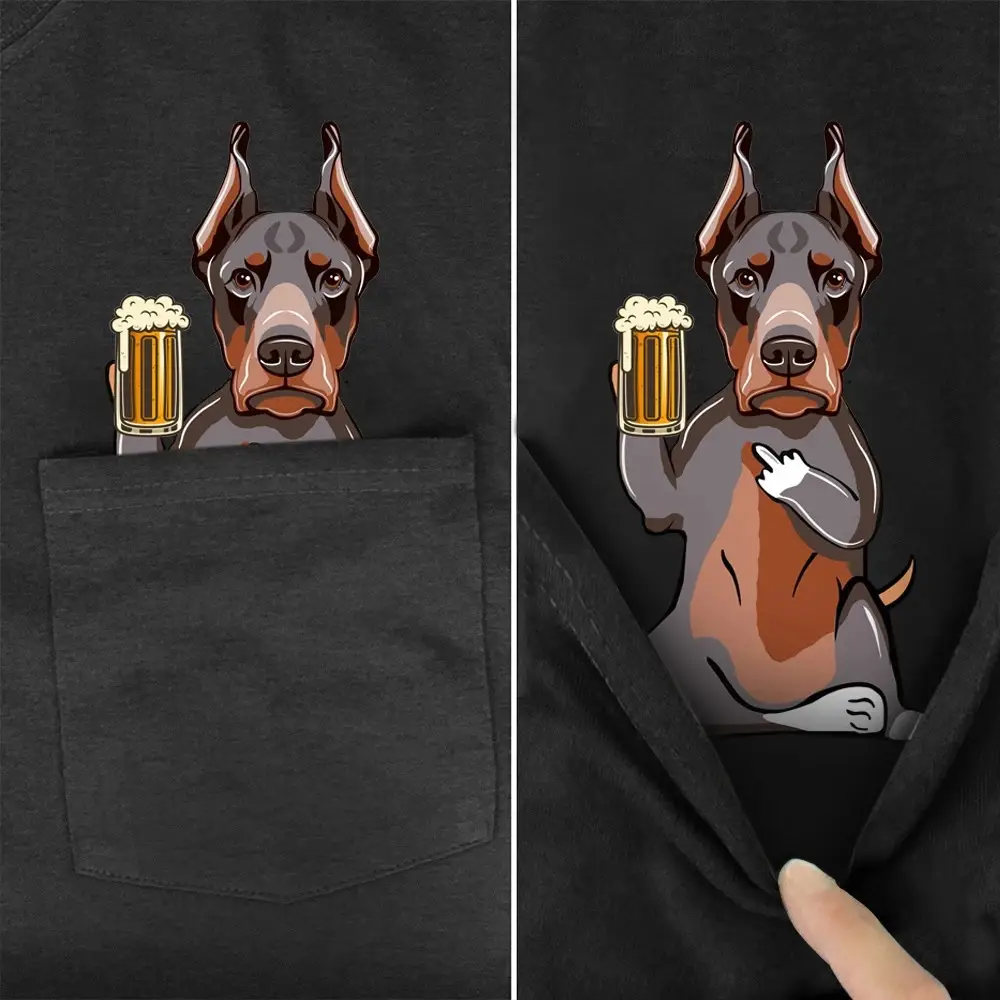 2D printed short-sleeved dog T-shirt
