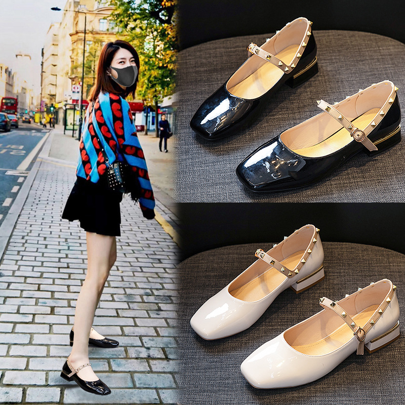 أحذية مسطحة نسائية بطراز ماري جين