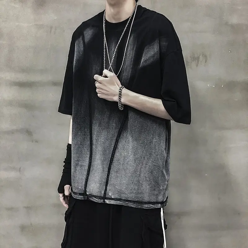 Dark Water Washing Process Short Sleeve