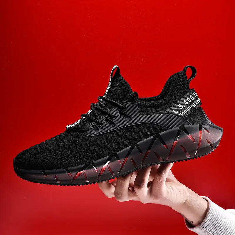 Mesh running shoes flying woven casual