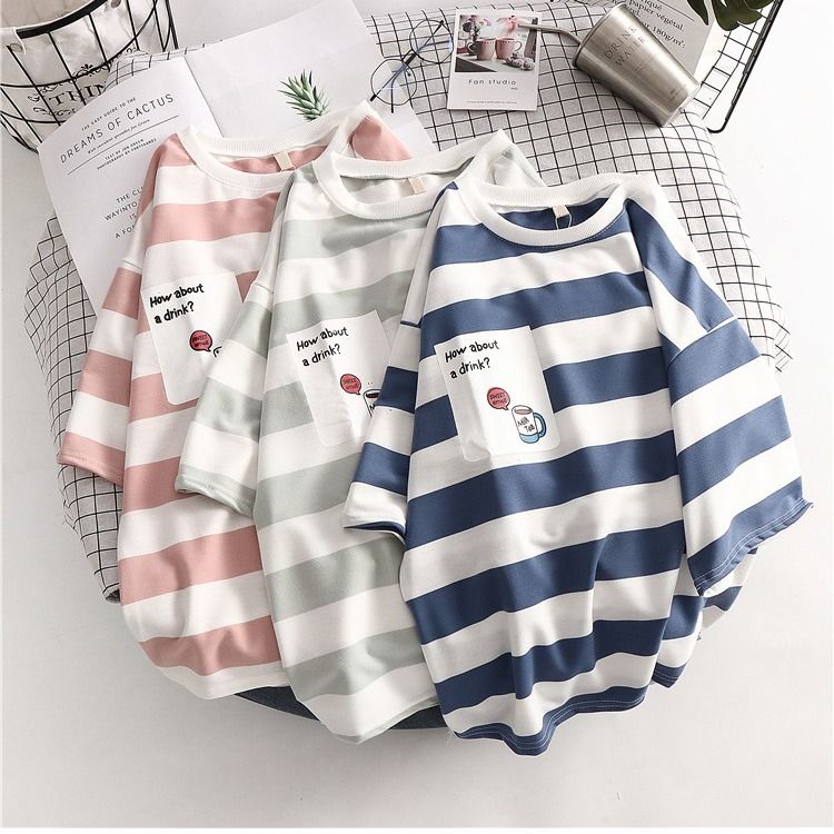 Striped short sleeve T-shirt