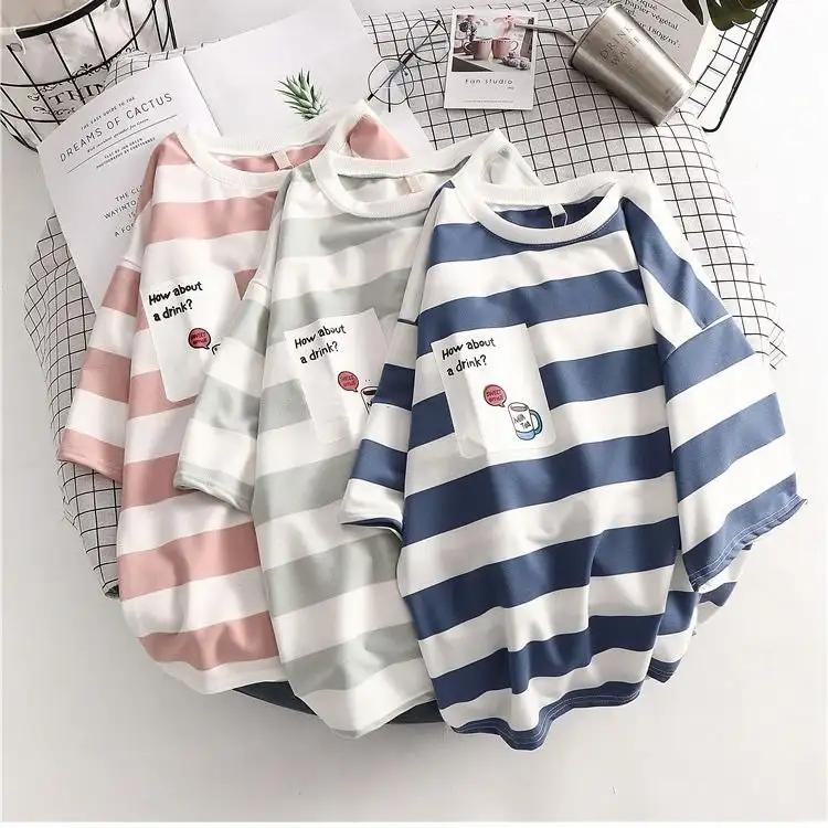 Striped short sleeve T-shirt