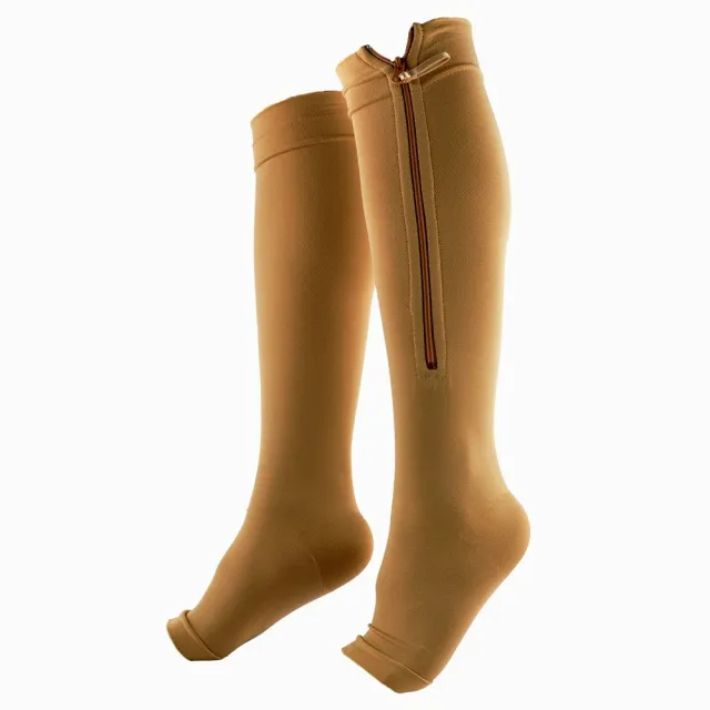 New Women's Stockings Compression Zipper Varicose Vein Pressure Loop Knee Color M - Shop at LoveMi