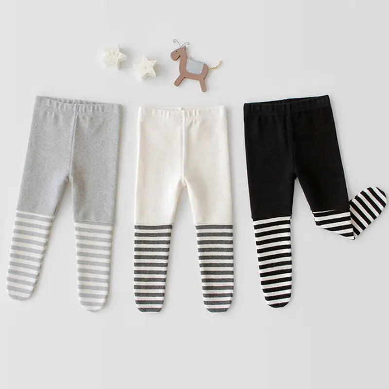 Stitched Striped Tights