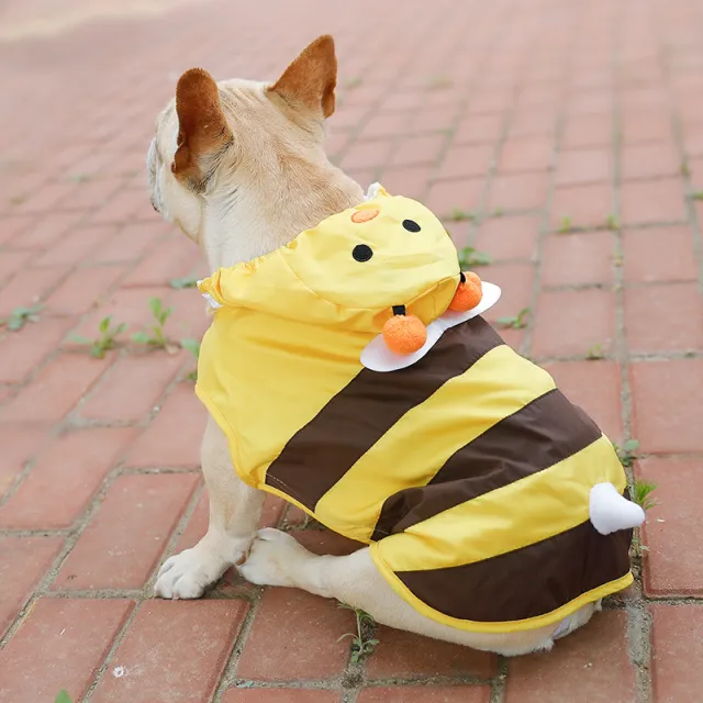 Waterproof bee pet clothes Yellow - Shop at LoveMi