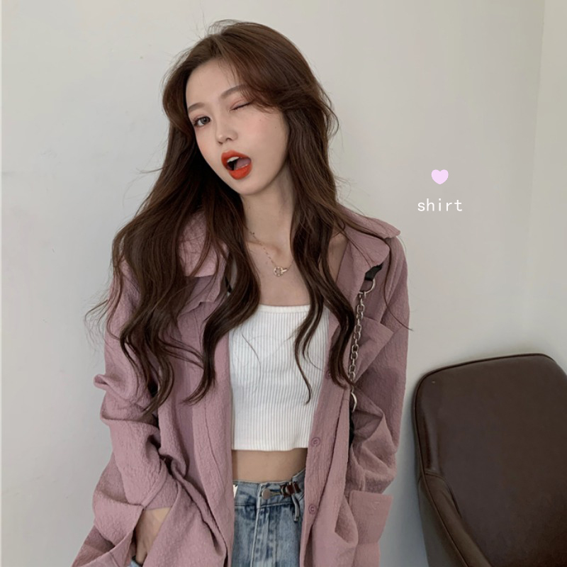 Women's all-match long-sleeved shirt jacket