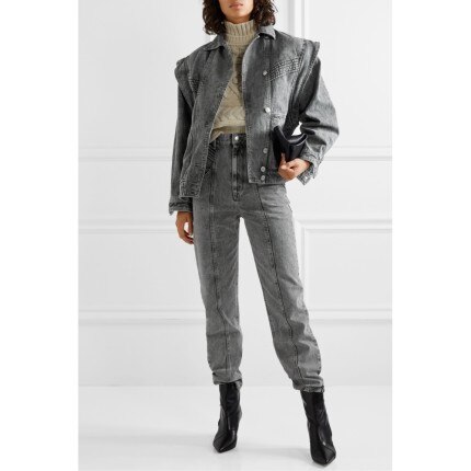 Denim jacket with detachable sleeves