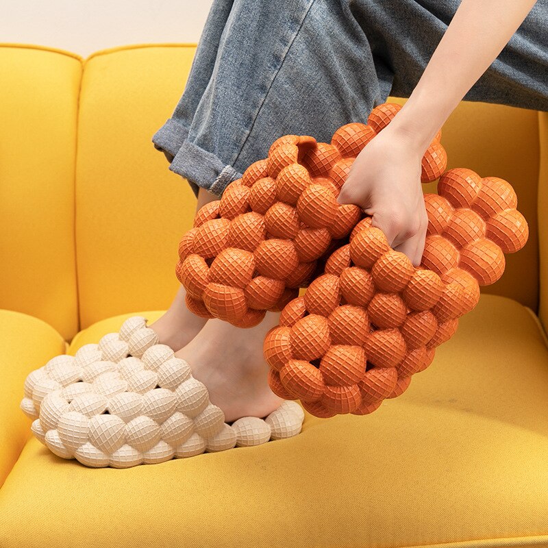New Summer Fashion Massage Mesh Bubble Bathroom Slides Home Indoor Anti-Skid Shoes