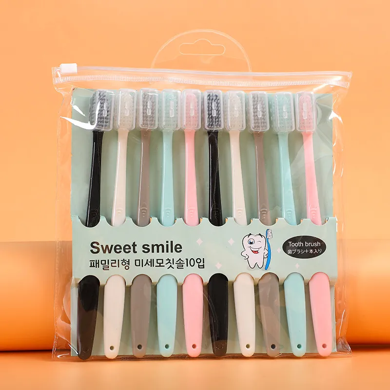 adult bamboo charcoal toothbrush - 10Pcs