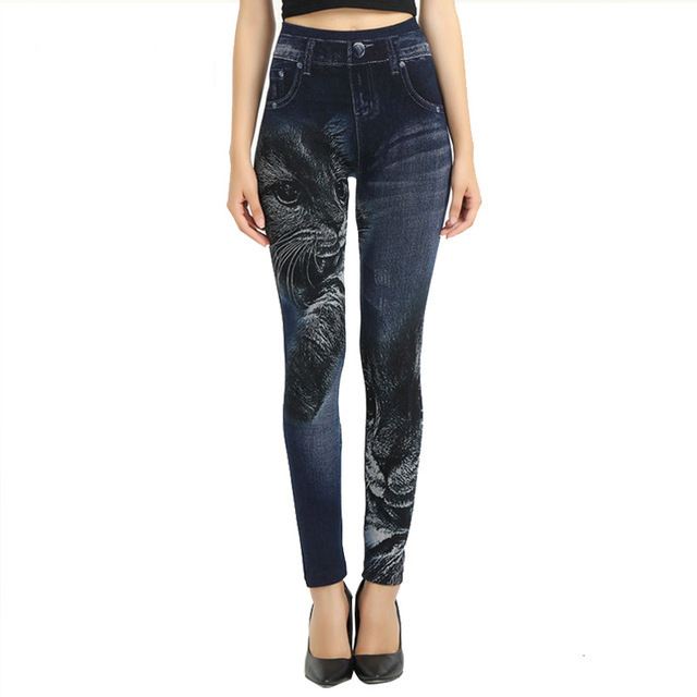 Kitten print yoga pants Blue - Shop at LoveMi