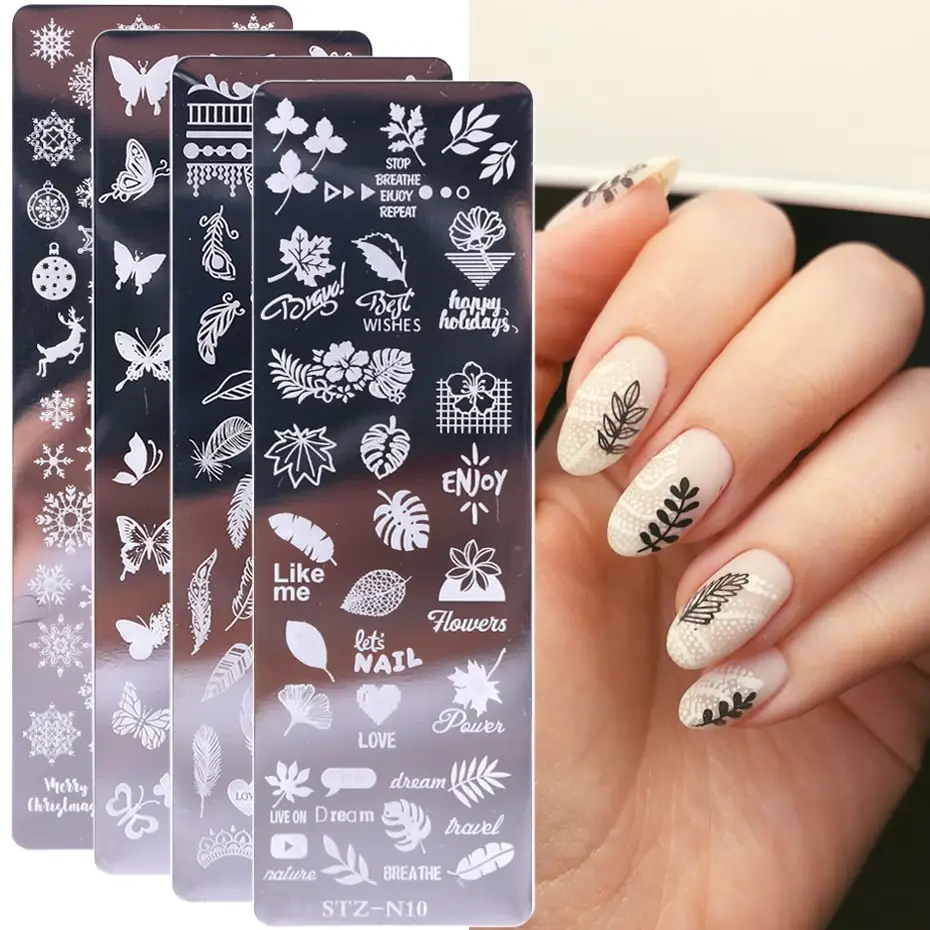 Nail Print Long Steel Plate