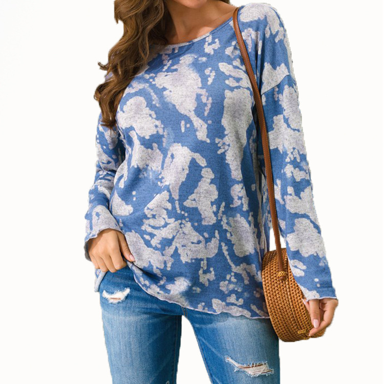 Casual round neck pullover long sleeve sweater