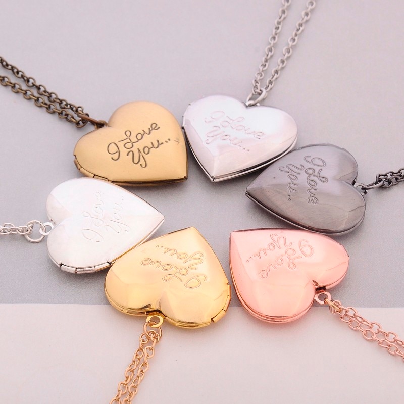 I love you love box necklace